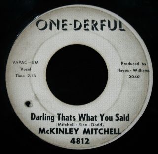 Mckinley Mitchell Darling Thats What You Said ✦ Mega Rare Soul Dj 45 One - Derful