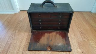 Vintage Pilliod Wooden Machinist/carpenter 6 Drawer Toolbox