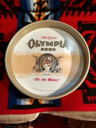 Vintage Olympia Pale Export Type Beer Serving Metal 13 " Tray “it’s The Water”.
