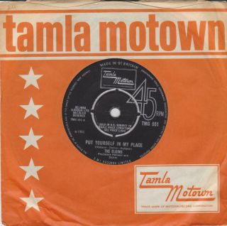 The Elgins Put Yourself In My Place / Darling Baby Tamla Motown Tmg 551 Fro 1966