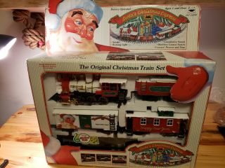 1990 Vintage Bright Santa’s Christmas Express Train Set No.  187 Musical
