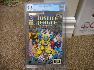 Justice League Of America 80 Cgc 9.  8 1st Appearance Of Booster Gold Dc 1993