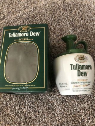 Tullamore Dew Irish Whiskey Decanter W/ Cork & Box