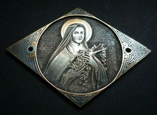 Virgin Mary / Antique French Religious Catholic Intaglio Medal