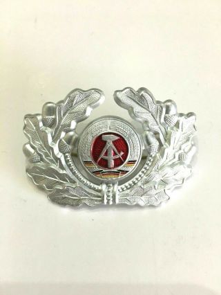 Vintage East German Army Military Nva Soldier Visor Hat Insignia Cockade Badge