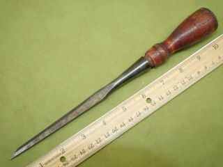 Old Wood Tools Vintage Stanley 1/8 " Mortising Socket Chisel