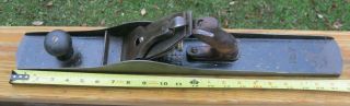 Antique Stanley Bailey No.  7 Smooth Bottom Wood Plane Hand Tool Usa 22 "