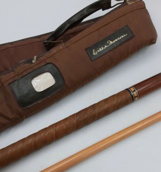 Willie Mosconi Vintage Pool Cue with Soft Case Wood Pool Stick Thick Grip 23oz 2