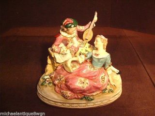 Antique 19thc French Porcelain Figurine Group Signed