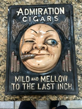 Vintage Admiration Cigars Plaster Sign