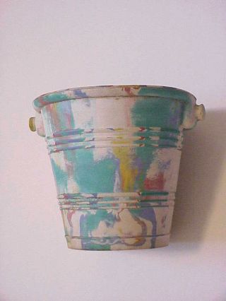 Stunning Vintage Toy Bucket Made By Apex Tire & Rubber Pawtucket Ri