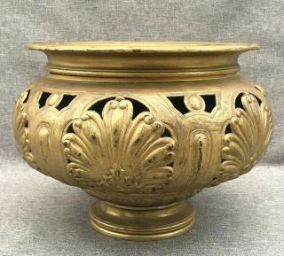 Big Antique French Flower Pot Planter Bronze Early 1900 