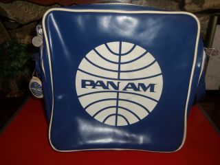 Vintage Pan Am Marc Jacobs Blue Travel Duffle Carry On Bag Crossbody