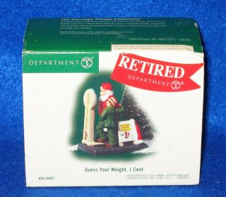 Dept.  56 Christmas In The City 56.  59467 Guess Your Weight 1 Cent Santa W/box
