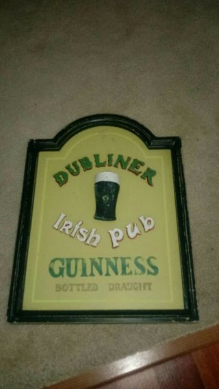 Guinness Irish Pub Beer Wood Sign