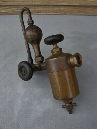 Vtg Antique Swift Lubricator Co.  Oiler Brass Hit Miss Steam Engine
