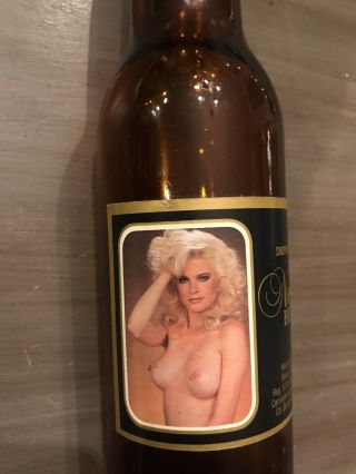Vintage Imported Brown Nude Beer 12 Oz Glass Beer Bottle From Juarez Mexico Rare