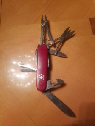 Victorinox Swiss Army Knife Deluxe Tinker Pocket Knife W/ Scissors And Pliers