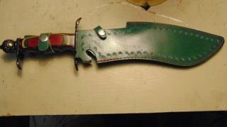 Native American Style Knife,  Colored Handle,