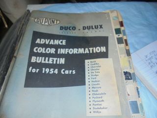 Vintage Dupont Duco - Dulux Paint Chip Service Bulletins Book - 1954 - 1957