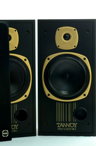 Vintage Tannoy Gold M20 Mk2 Bi - Wire Speakers Hifi Sound System Audio Canada