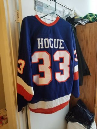 Nhl York Islanders Vintage Ccm Jersey Benoit Hogue 33 Sewn Letters And S.