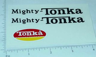 Mighty Tonka Dump Truck Sticker Set Tk - 029