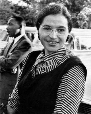 Rosa Parks With Martin Luther King Jr.  8x10 Photo