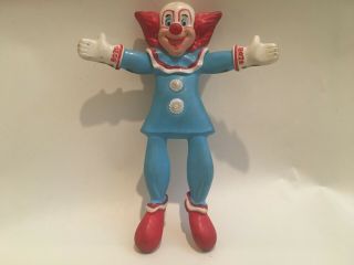 1987 Bozo The Clown Rubber Bendable Toy 6 " Jesco Larry Harmon Vtg Vintage Figure