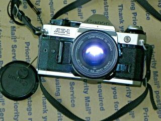 Vintage - Canon Ae - 1 Program 2742838 - 35mm Slr Camera W/50mm 1:1.  8 Canon Lens
