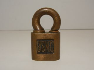 Vtg Lock Yale Usmc Marine Corps Armory Locker Military Padlock - No Key