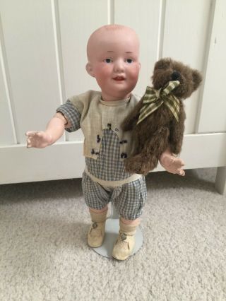 Rare Antique German Armand Marseille 10 " Character Doll 560 Open/closed Mouth