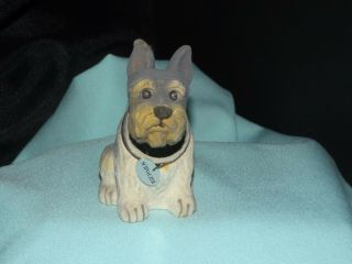 Russ Berri Vintage Style Bobble Head Schnauzer Dog Puppy Figurine
