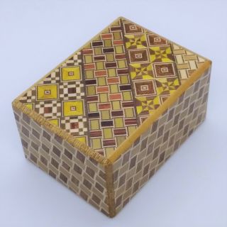 7 Steps Yosegi/kuzushi 3 Sun Japanese Puzzle Box Himitsu - Bako 02 Oka Craft