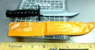 Vintage 1960s Kids Toy Plastic Knife And Sheath,  8 Inches Long,  &
