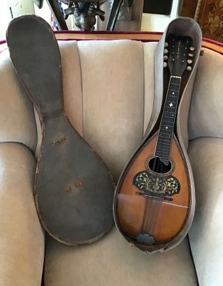 Vintage Maurer Bowl Back Mandolin With Period Case