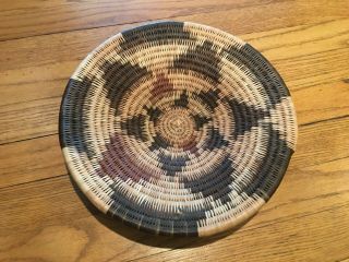 Vintage Native African Tribal Coil Weave Woven Bowl Basket Southwestern Navajo