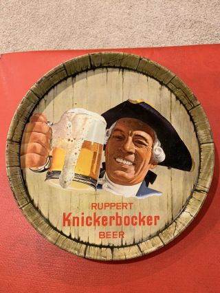 Vintage Ruppert Knickerbocker Beer Metal Serving Tray Rare