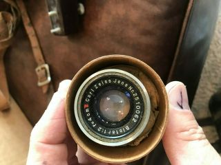 Old Antique Vintage Camera Lens Carl Zeiss Jena In Case