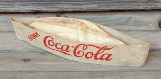 Vintage Coca Cola Soda Jerk Cloth Hat