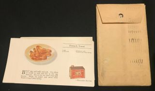 Vintage 1900s Log Cabin Syrup Tin 23 Recipe Cards in Mailer Goodies 2