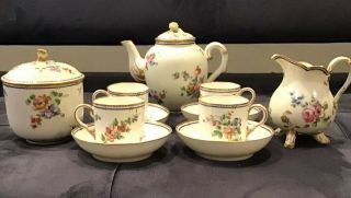 Sevres Exquisite One Of A Kind Signed Coffee Set China.  18th.  Century.