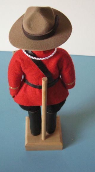 Indian Art Eskimo Doll on wooden base - 10 inches tall Canadian Police 2