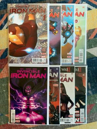 Invincible Iron Man 1 2 3 4 5 6 7 8 Marvel 1st Print Appearance Of Riri Williams