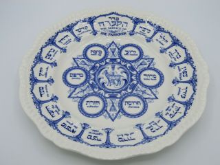 Vintage Spode Copeland Blue Passover Seder Plate