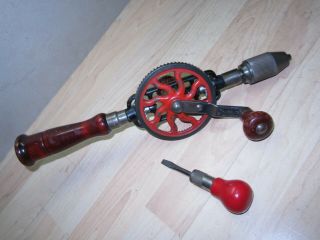 2 Vintage Millers Falls Tools No.  2 Hand Drill No.  63 Ratcheting Screwdriver