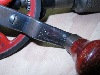2 vintage Millers Falls tools No.  2 hand drill No.  63 ratcheting screwdriver 2