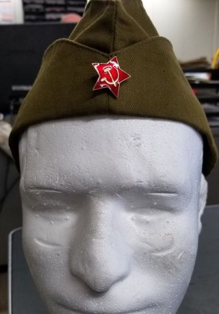 Soviet Army Garrison Cap With A Red Asterisk
