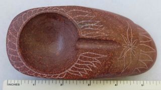 Vintage American Indian Made Catlinite Pipestone Moccasin Smudge Pot