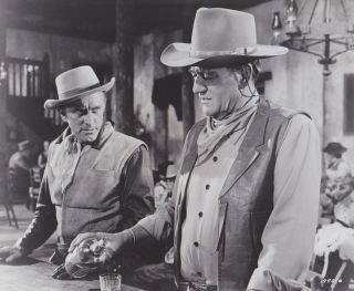 Press Photograph " The War Wagon " - John Wayne & Kirk Douglas
